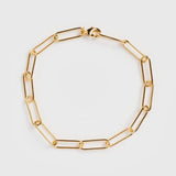 Adorn 512 Gold Plate Paperclip Chain Bracelet