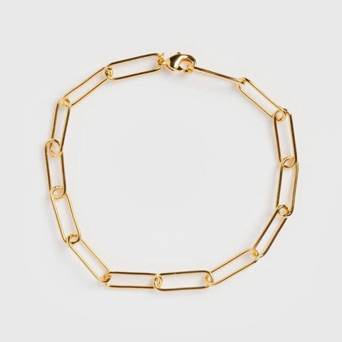 Adorn 512 Gold Plate Paperclip Chain Bracelet
