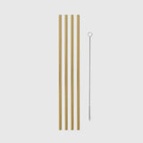 W&P Porter Metal 10" Straws w/Cleaner, Set of 4