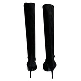 ^Stuart Weitzman Suede Pointed Toe Pull-On Stiletto Heel Knee High Boots, Size 8