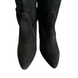 ^Stuart Weitzman Suede Pointed Toe Pull-On Stiletto Heel Knee High Boots, Size 8