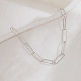 Adorn 512 Silver Plate Paperclip Chain Bracelet