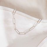 Adorn 512 Silver Plate Paperclip Chain Bracelet