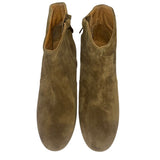 *Isabel Marant Dicker Suede Almond Toe Cuban Heel Cowboy Ankle Boots, Size 39