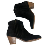*Isabel Marant Etoile Dicker Suede Almond Toe Cuban Heel Cowboy Ankle Boots, Size 39