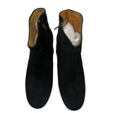 *Isabel Marant Etoile Dicker Suede Almond Toe Cuban Heel Cowboy Ankle Boots, Size 39