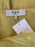 *Sea New York Luna Cotton Poplin Cami Button-Up Tiered Maxi Dress, Size 4