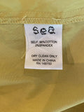 *Sea New York Luna Cotton Poplin Cami Button-Up Tiered Maxi Dress, Size 4