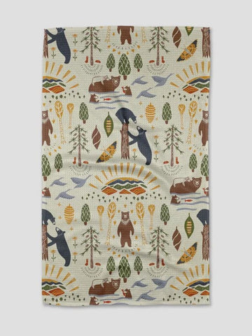 Geometry Mama Bear Mountain Tahoe Tea Towel