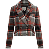 *Favorite Daughter Plaid Double Breasted Cropped Jacket NWT, Size S