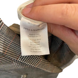 *Veronica Beard Paloma Houndstooth Plaid One Button Dickey Blazer Jacket, Size 4