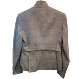 *Veronica Beard Paloma Houndstooth Plaid One Button Dickey Blazer Jacket, Size 4