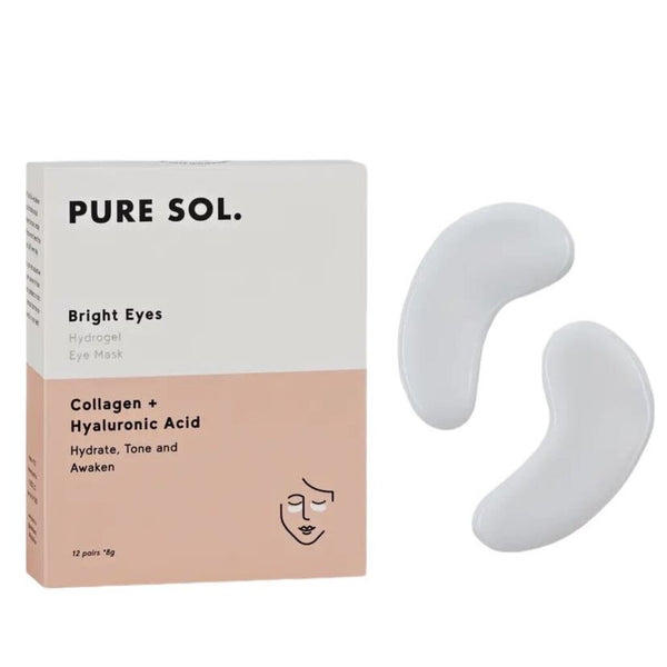 Pure Sol. Bright Eyes Collagen & Hyaluronic Acid Eye Mask, Box of 12 Pairs