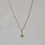 Katie Waltman CZ Starburst 14K Gold-Fill Chain 14-16" Pendant Choker Necklace
