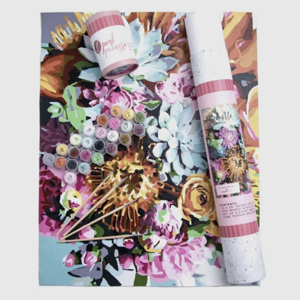 Pink Picasso Pinch Me Floral Paint by Numbers Kit