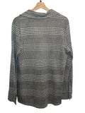 *NWT Joseph Ribkoff Bianca Jacquard Plaid Knit Long Sleeve Collared Button-Up Shacket, Size 6(S)