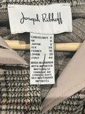 *NWT Joseph Ribkoff Bianca Jacquard Plaid Knit Long Sleeve Collared Button-Up Shacket, Size 6(S)