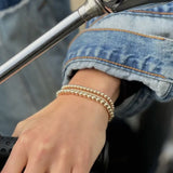 Kylar Mack 3mm 14K Gold-Filled Ball Bead Stretchy Bracelet