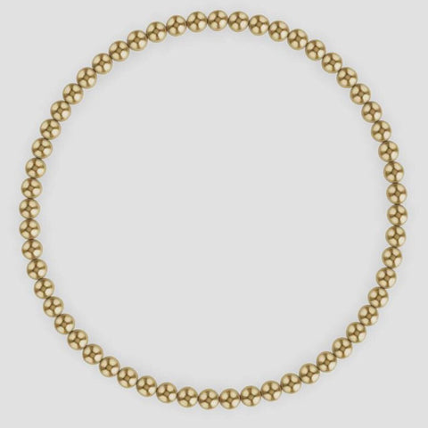 Kylar Mack 3mm 14K Gold-Filled Ball Bead Stretchy Bracelet