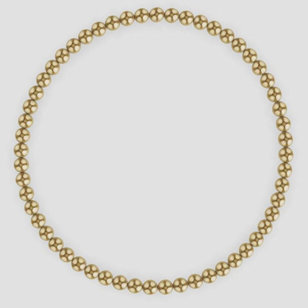 Kylar Mack 3mm 14K Gold-Filled Ball Bead Stretchy 6.5" Bracelet