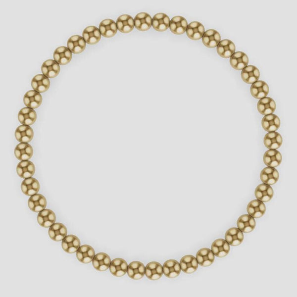 Kylar Mack 4mm 14K Gold-Filled Ball Bead Stretchy Bracelet