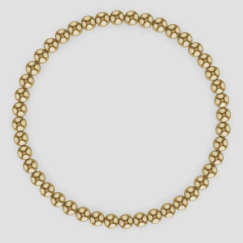 Kylar Mack 4mm 14K Gold-Filled Ball Bead Stretchy 6.5" Bracelet