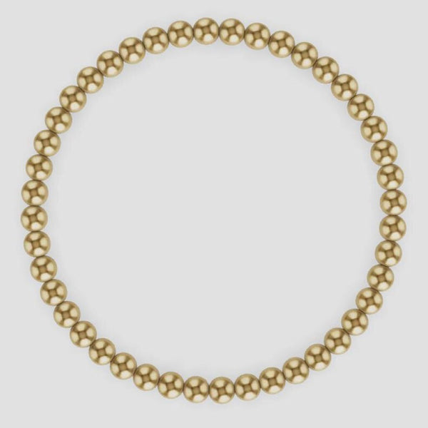 Kylar Mack 4mm 14K Gold-Filled Ball Bead Stretchy 6.5" Bracelet