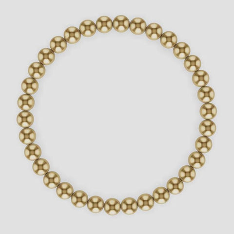 Kylar Mack 5mm 14K Gold-Filled Ball Bead Stretchy 6.5" Bracelet