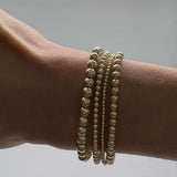 Kylar Mack 5mm 14K Gold-Filled Ball Bead Stretchy Bracelet