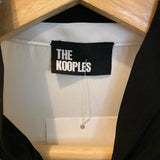 *The Kooples Satin Long Sleeve Tie Collar V-Neck Button-Up Top, Size K1=US XS