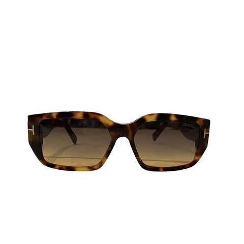 *Tom Ford Silvano TP989 Tortoishell Rectangular Frame Brown Gradient Lens Sunglasses w/Case