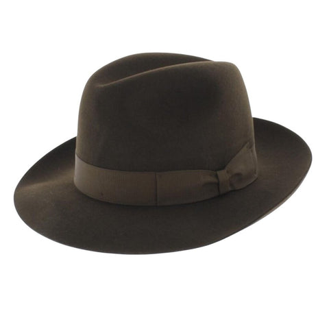 ^Borsalino Rain Repellent Fur Felt Grosgrain Band Fedora Hat