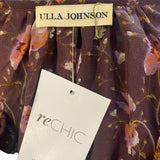 *Ulla Johnson Raine Silk Crepe Floral Long Sleeve Tie Front Blouse, Size 6(S)