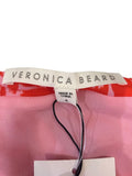 *NWT Veronica Beard Vie Floral Crepe One-Shoulder Puff Sleeve Ruffle Hem Midi Dress, Size 4