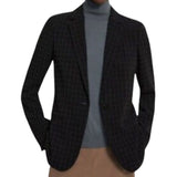 *NWT Theory Staple Crepe Check Notched Lapel Welt Pockets One-Button Blazer, Size 2