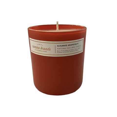 Camino Brands Sugared Grapefruit Candle in Matte Red Jar: 11 oz.