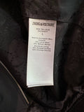 *Zadig & Voltaire Bea Tailleur Wool & Mohair Rib Trim Collared Zip-Front Bomber Jacket, Size L