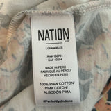 *Nation LTD Bia Cotton Jersey & Voile Floral Puff Gathered Sleeve Crew Neck Tee Top, Size XS