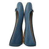 *Prada Perforated Leather Round Toe Bow Trim Ballet Flats, Size 36