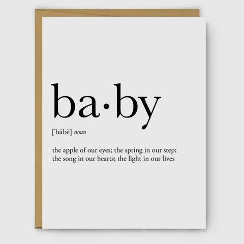 Footnotes Baby Definition Notecard