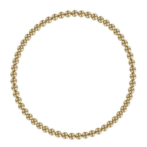 Kylar Mack 3mm 14K Gold-Filled Ball Bead Stretchy 7.5" Bracelet