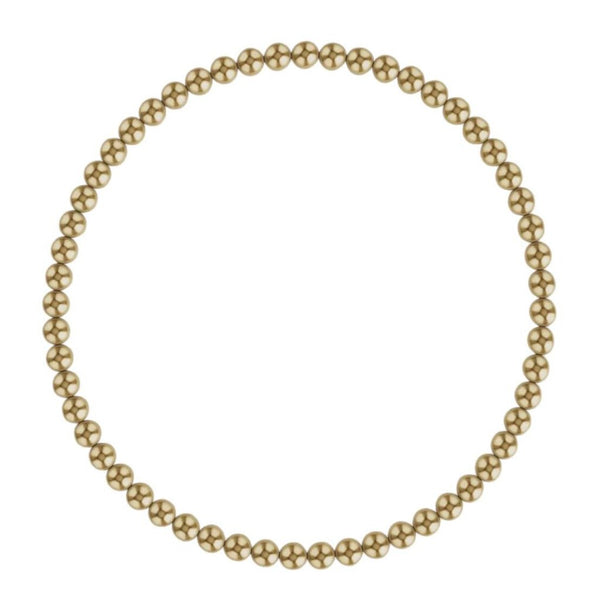 Kylar Mack 3mm 14K Gold-Filled Ball Bead Stretchy 7.5" Bracelet