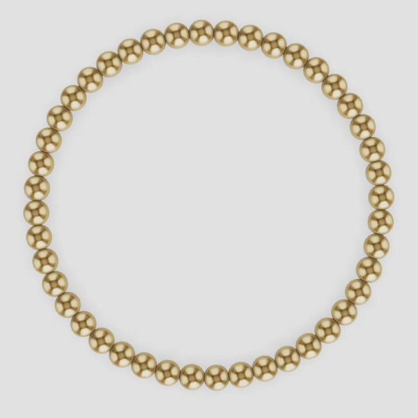 Kylar Mack 4mm 14K Gold-Filled Ball Bead Stretchy 7.5" Bracelet