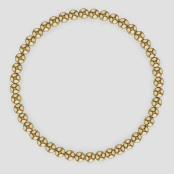 Kylar Mack 4mm 14K Gold-Filled Ball Bead Stretchy 7.5" Bracelet