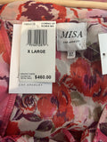 *NWT MISA Los Angeles Diana Chiffon Floral Ruffle Trim Tie Cami Tiered Maxi Dress, Size XL