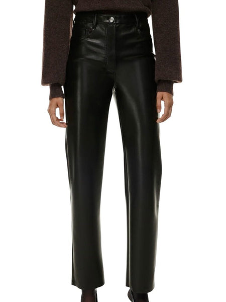 *Wilfred Melina Vegan Leather High Rise Straight Leg Jeans Pants, Size 2