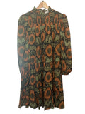 *Ulla Johnson Kamila Metallic Ikat Balloon Sleeve Smocked Ruffle Neck Mini Dress, Size 4 (S)