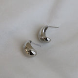 Katie Waltman Bonnie Silver Plate Chunky Teardrop Stud Earrings