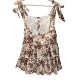 *NWT Mille Resort & Travel Delphine Cotton Floral Tie Shoulder Cami Button-Up Top, Size S