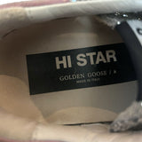 *Golden Goose Hi Star Suede & Glitter Sequin Low-Top 1" Flat Platform Sneakers, size 37